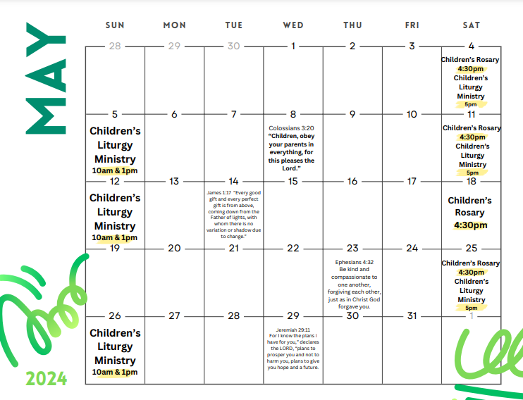 May CL Calendar May CL Calendar