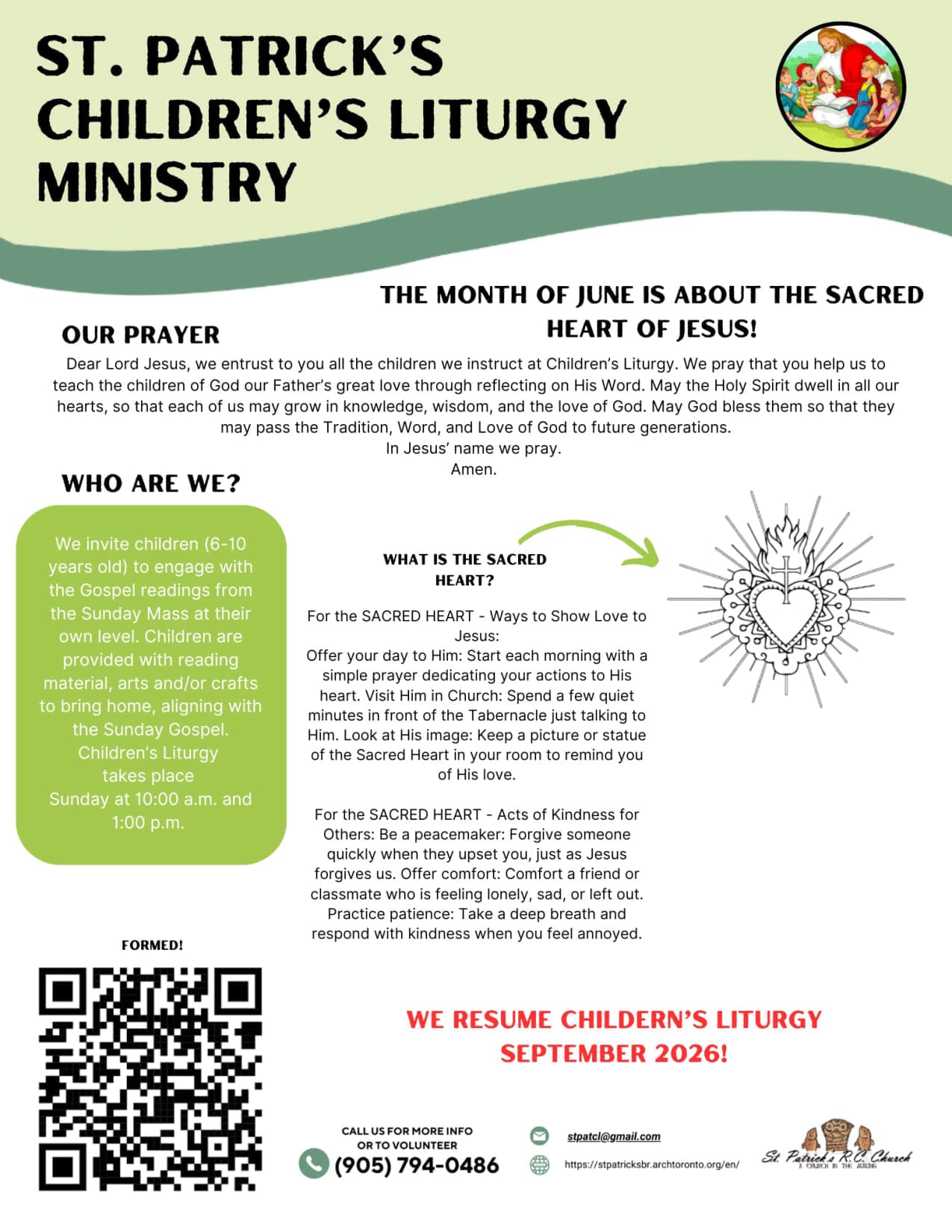 Children's Liturgy Bulletin - June 2026 Children's Liturgy Bulletin - June 2026