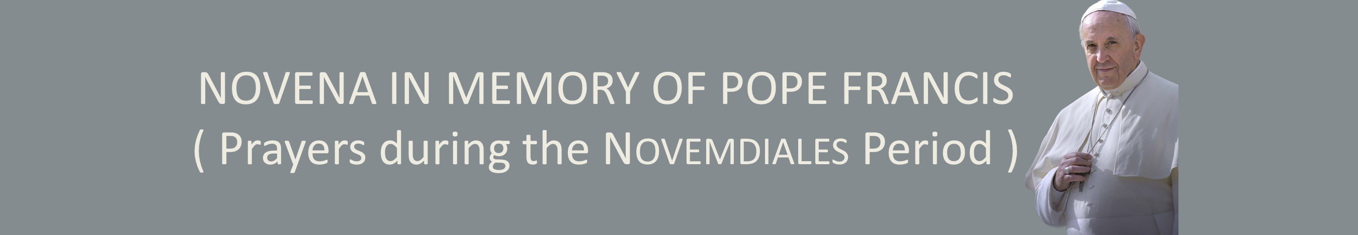 Header: Novemdiales fo Pope Francis