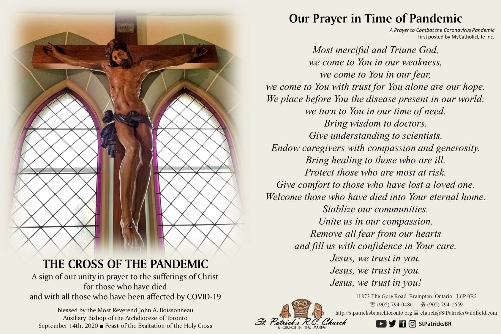 Our Prayer in Time of Pandemic