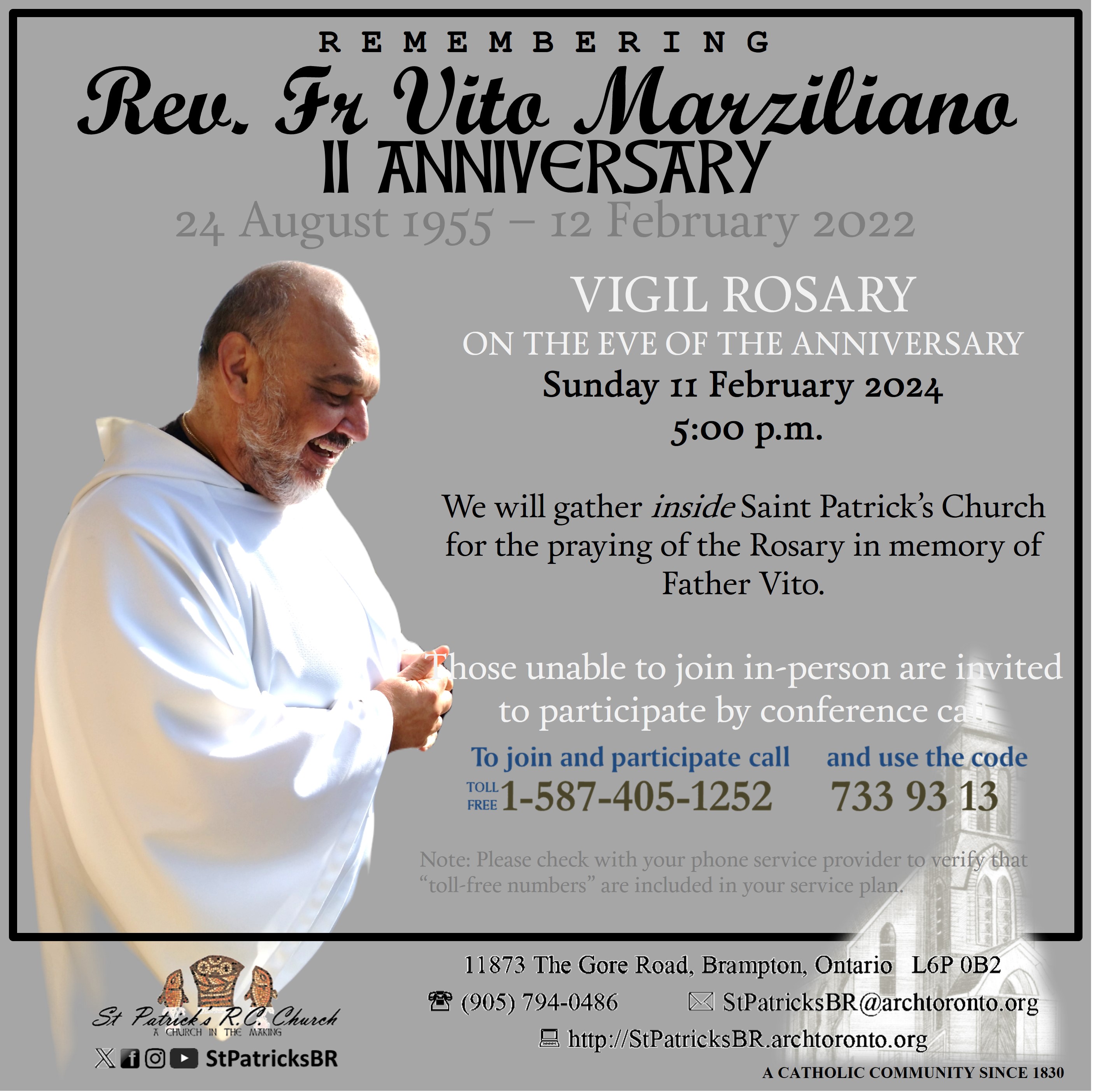 Vigil Rosary for the Eve of Father Vito's II Death Anniversary