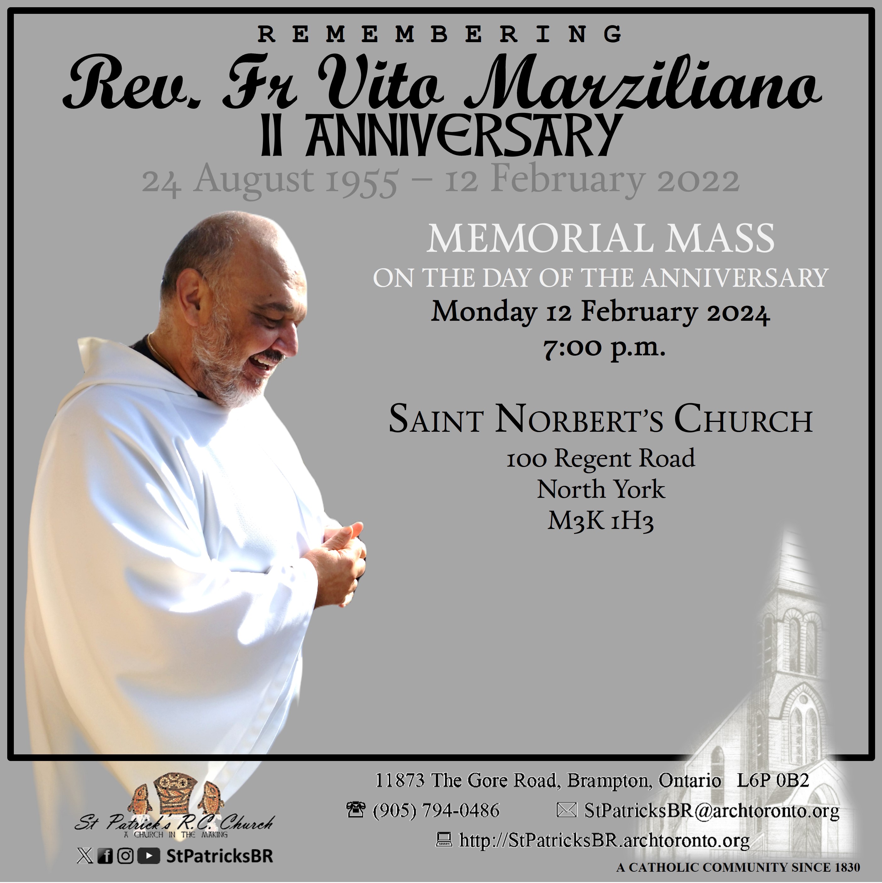 Memorial Mass on the Day of Father Vito's II Death Anniversary