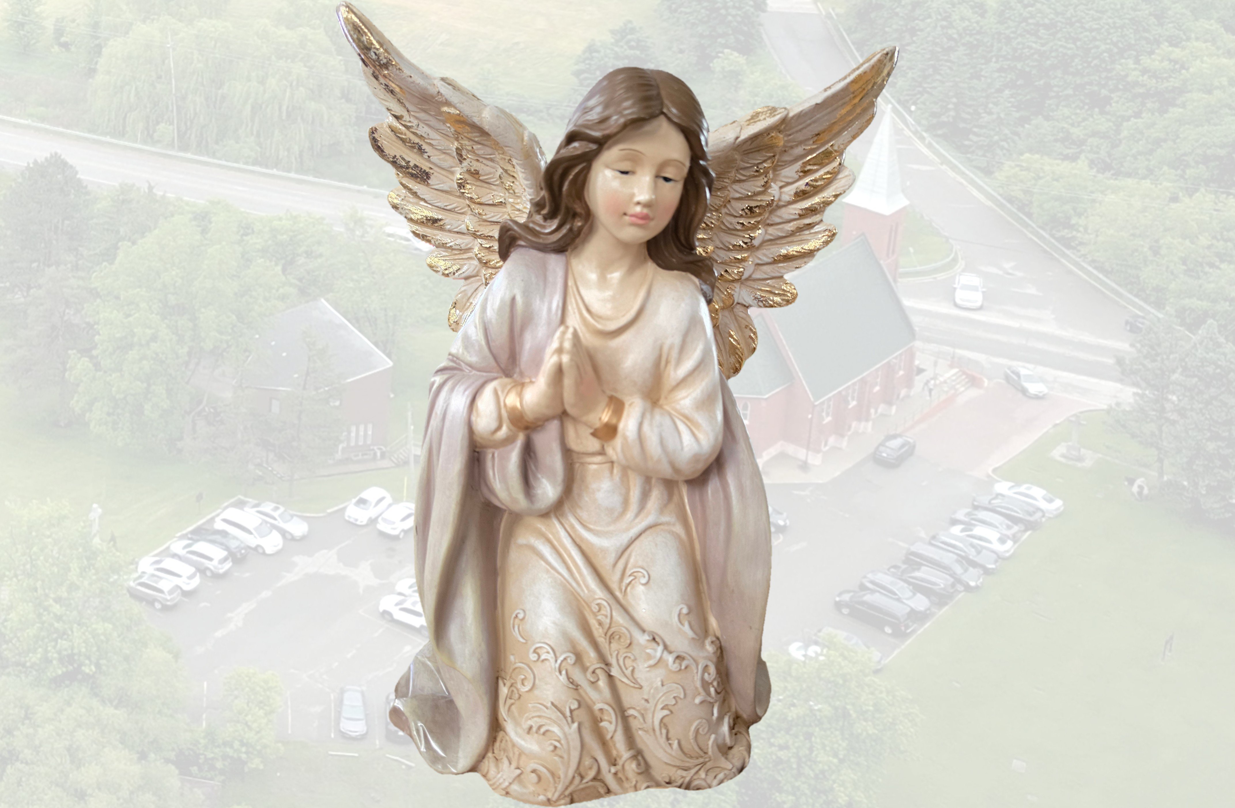 Raffle26 Prize - Kneeling Angel Figurine