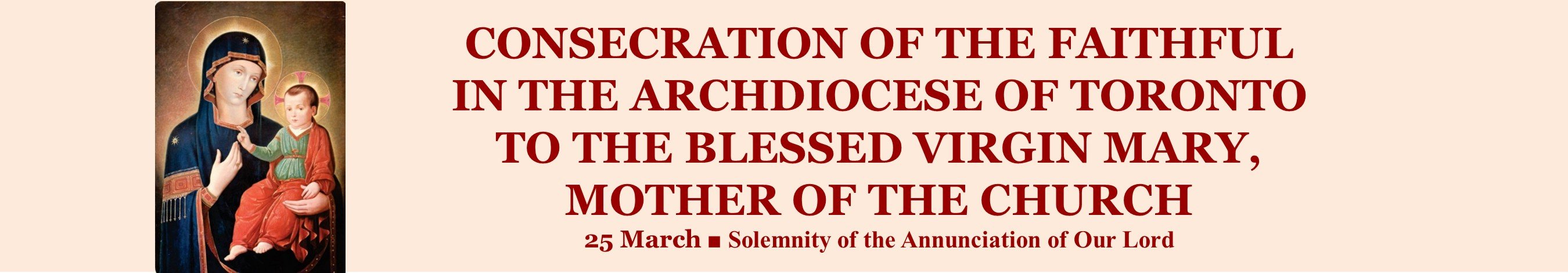 Consecration to Mary, Mother of the Church