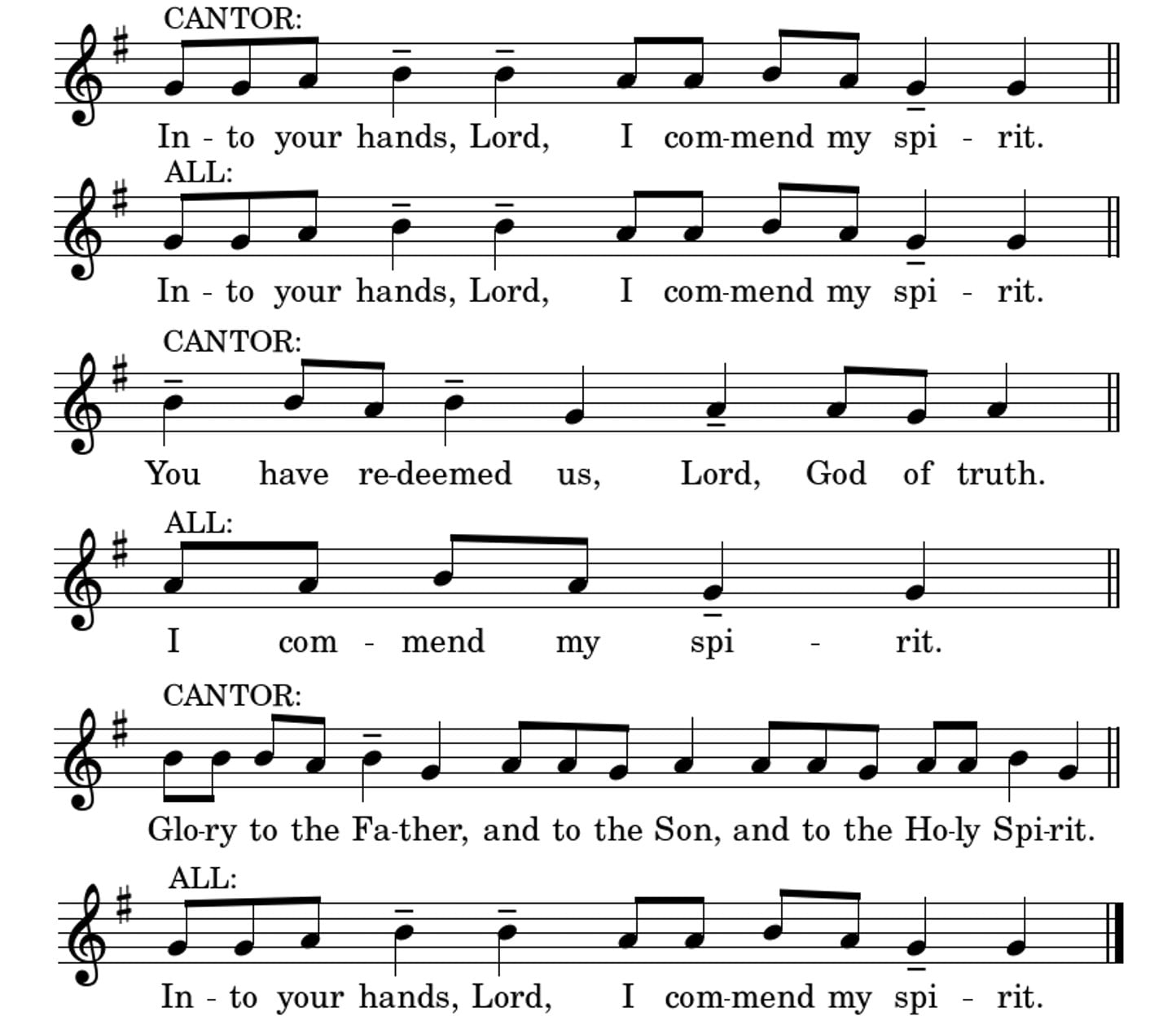 Tune for Compline Responsory Tune for Compline Responsory